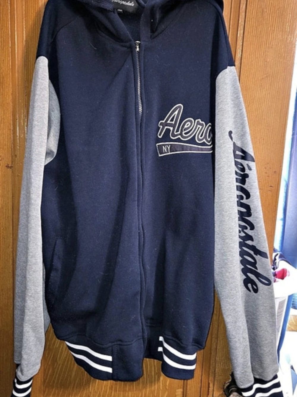 Aeropostale Color Block Zip Hoodie Size 2XL